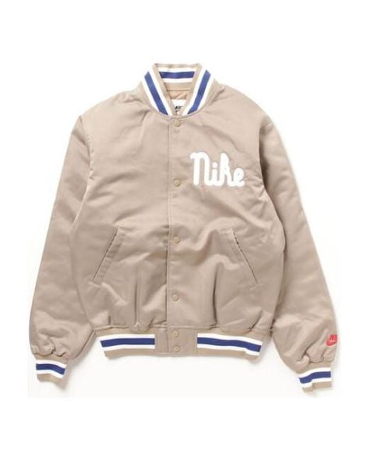 Nike Natural Dugout Loose Satin Jacket Asia Sizing 'Khaki Sail' Fq7970-247 for men