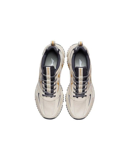 Li-ning Brown Retro Running Shoes for men