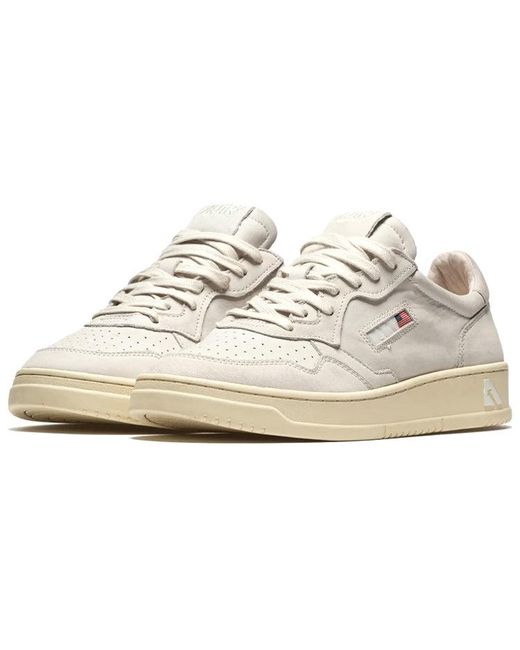 Autry White Medalist Low Nubuck for men