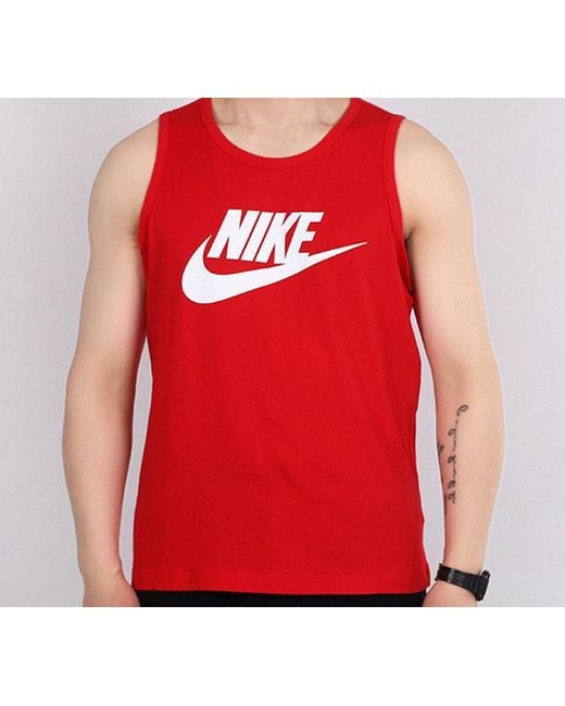 Nike Red Sportswear Alphabet Knit Vest for men