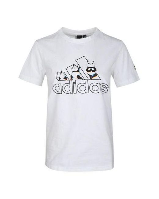 Adidas White (Wmns) Panda Bos Tee Sports Stylish Short Sleeve T