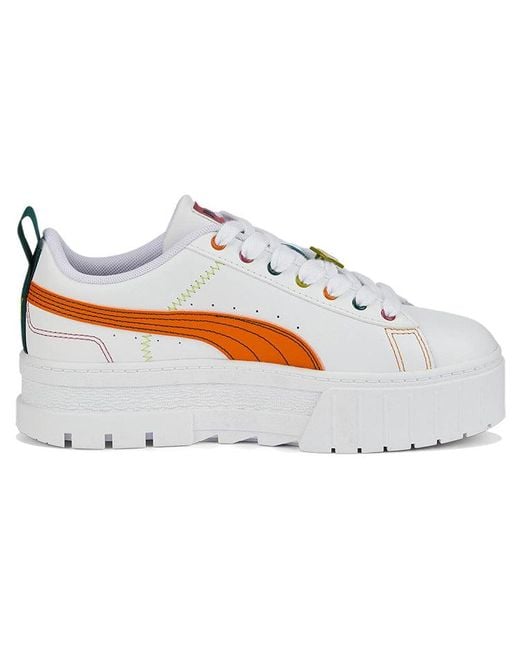 PUMA White (Wmns) Mayze Pierced Brick'