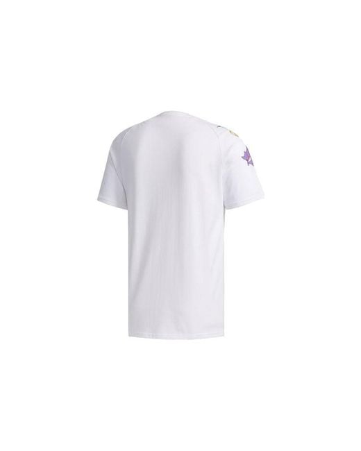 Adidas White Neo X Pokmon Crossover Series Pikachu Printing Short Sleeve for men