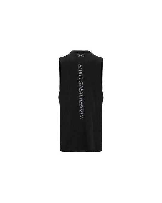 Under Armour Black Project Rock Bsr Tank Top for men