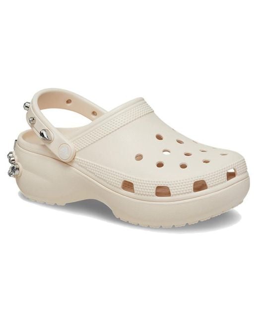 CROCSTM Natural (Wmns) Classic Platform Tiara Clogs