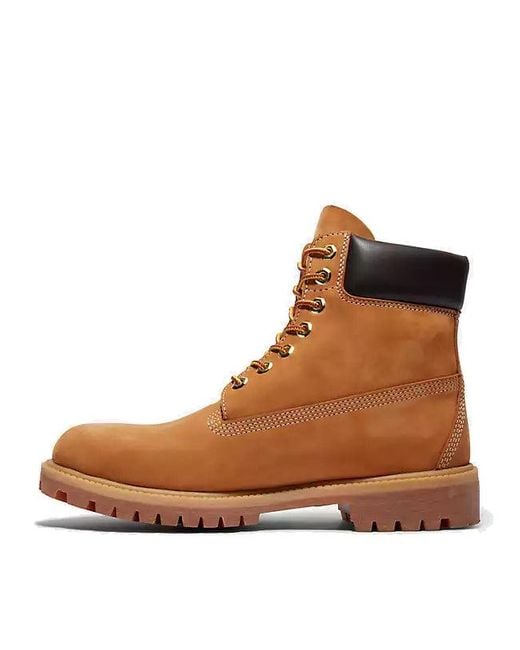 Timberland Brown Premium 6 Inch Waterproof Boot 'Wheat Nubuck' for men