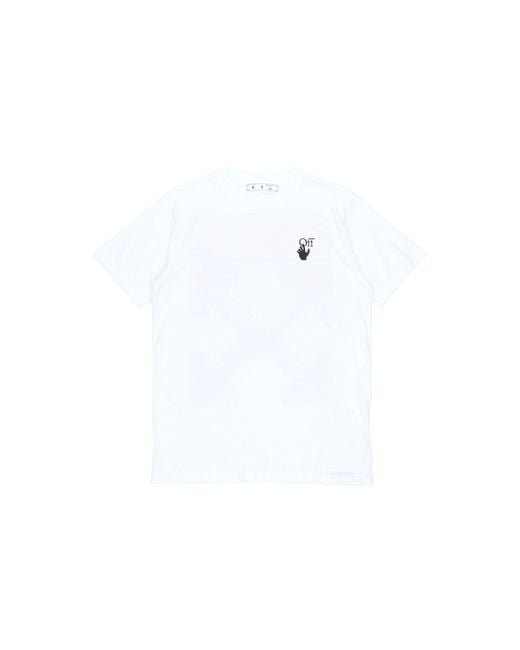 Off-White c/o Virgil Abloh Red Ss21 Back Arrow Logo Printing Round Neck Pullover Short Sleeve for men
