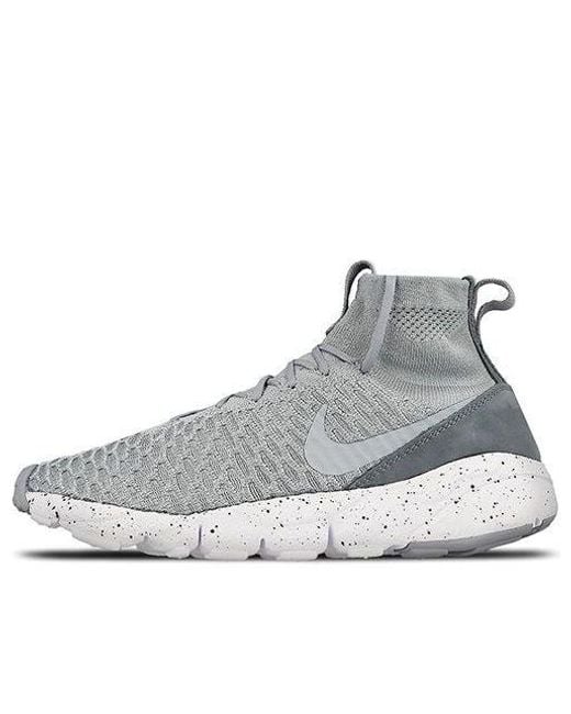 Nike Gray Air Footscape Magista Flyknit 'Wolf' for men