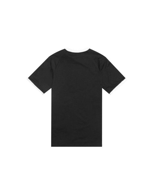 Adidas Black Originals 3-Stripes Tee Casual Loose Round Neck Logo Stripe Short Sleeve for men