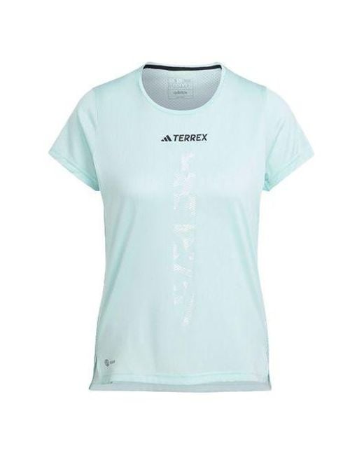 Adidas Blue (Wmns) Terrex Agravic Trail Running Tee 'Light Aqua'