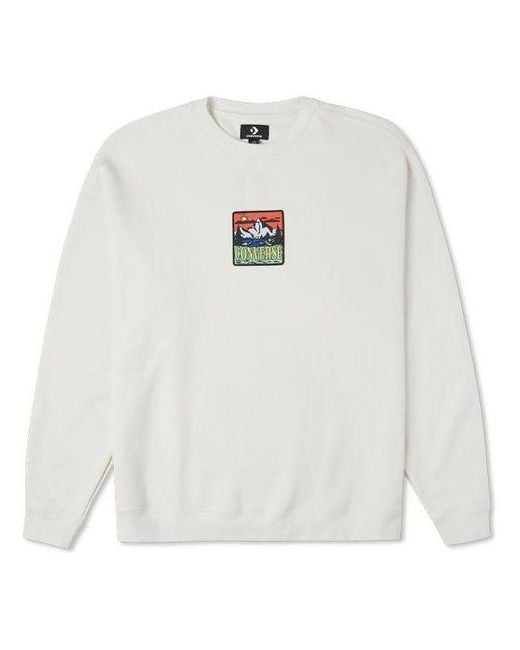 Converse White Counter Climate Graphic Crew Sweatshirt for men