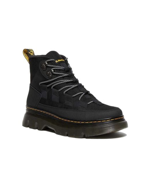 Dr. Martens Black Boury Leather Casual Boots