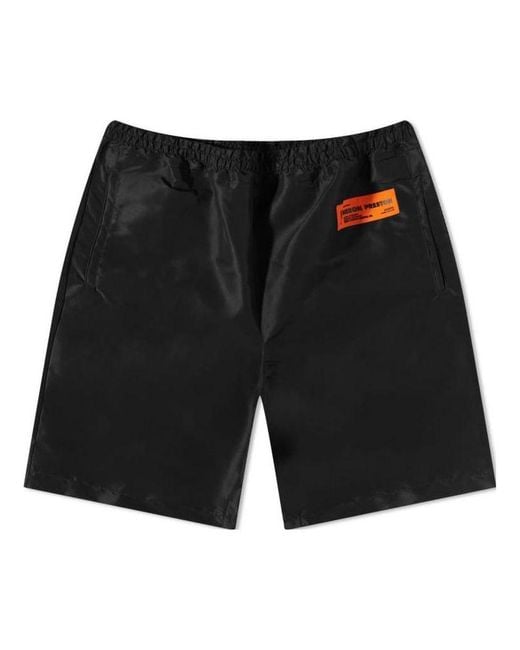Heron Preston Black Ex-Ray Nylon Shorts for men