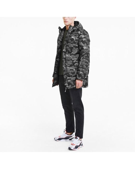 PUMA Black Camo Down Jacket for men
