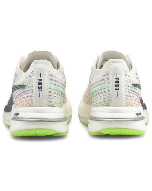 PUMA White Deviate Nitro Spectra Running Trainers