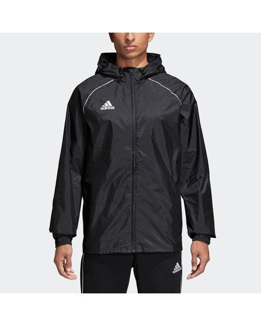 Adidas Black Core 18 Rain Jacket for men