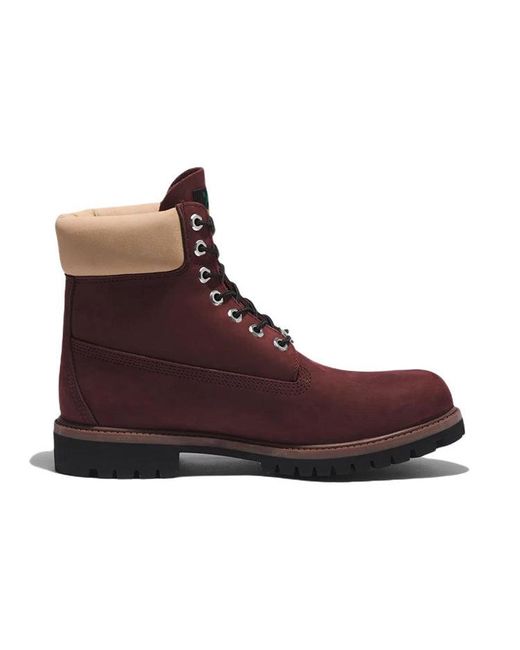 Timberland Brown 6 Inch Premium Waterproof Boots Nubuck' for men
