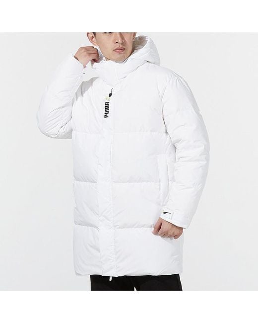 PUMA White Windproof Down Warm Jacket for men