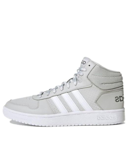 Adidas Neo Adidas Hoops 2.0 Mid 'grey' White for Men | Lyst