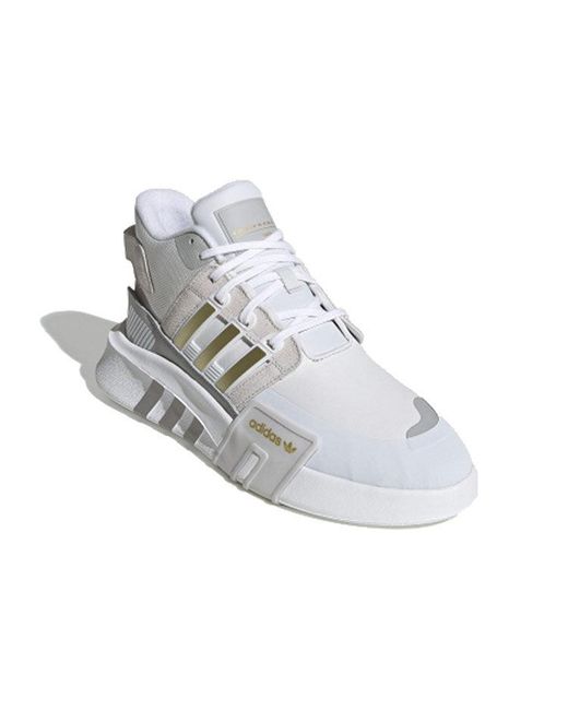 Adidas White Eqt Bask Adv V2 Metallic' for men