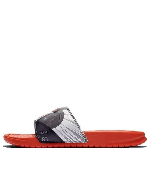 Nike Red Benassi Jdi Print 'Team' for men