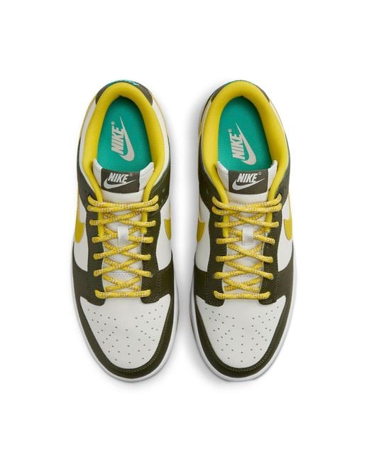 Nike Yellow Dunk Low Retro Prm 'Cargo Khaki Vivid Sulfur' for men
