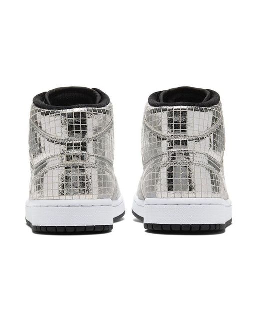 Nike Gray (Wmns) 1 Mid 'Disco Ball'