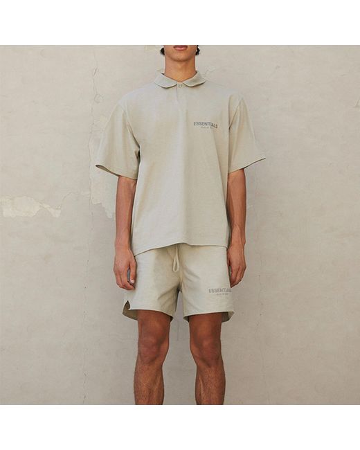 Fear Of God Gray Fw21 Logo Polo Shirt 'Pistachio' for men