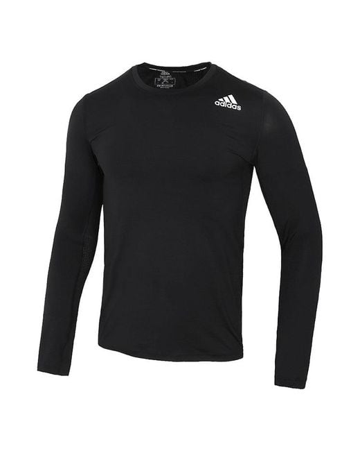 Adidas Black Tf Turf Ls Casual Sports Training Round Neck Long Sleeves for men