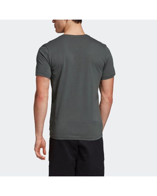Adidas Gray The Pack Q2 Gfx Logo Printing Sports Short Sleeve for men