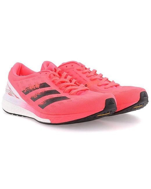 Adidas Pink Adizero Boston 9 'Signal' for men