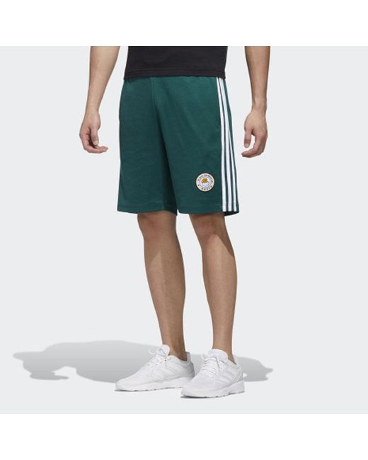 Adidas Green Neo Crossover Sports Shorts for men