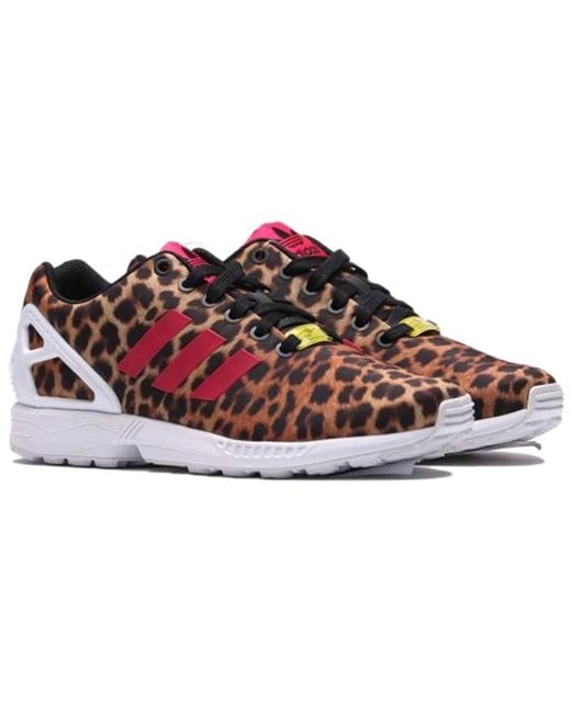 Adidas Red Zx Flux 'Leopard' for men