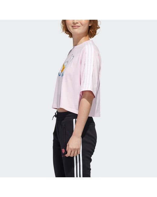 Adidas Pink (Wmns) Neo X Disney Crossover Donald Duck Pattern Sports Short Sleeve