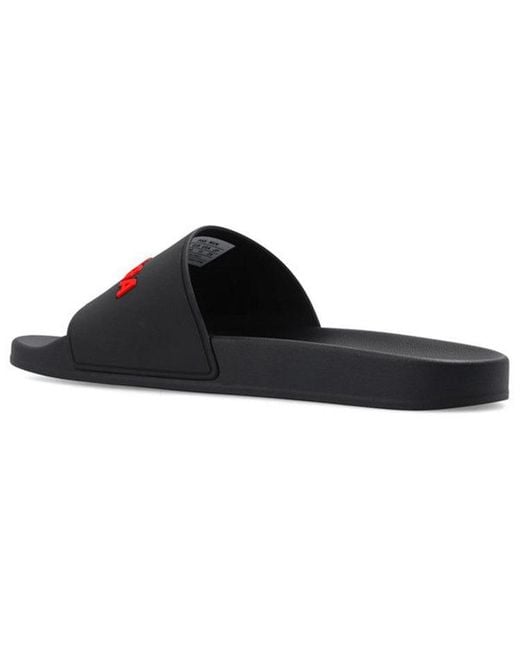 Balenciaga Black Pool Slides for men