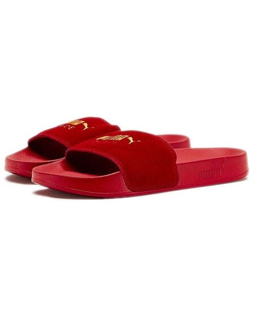 PUMA Red Leadcat Suede Slide for men