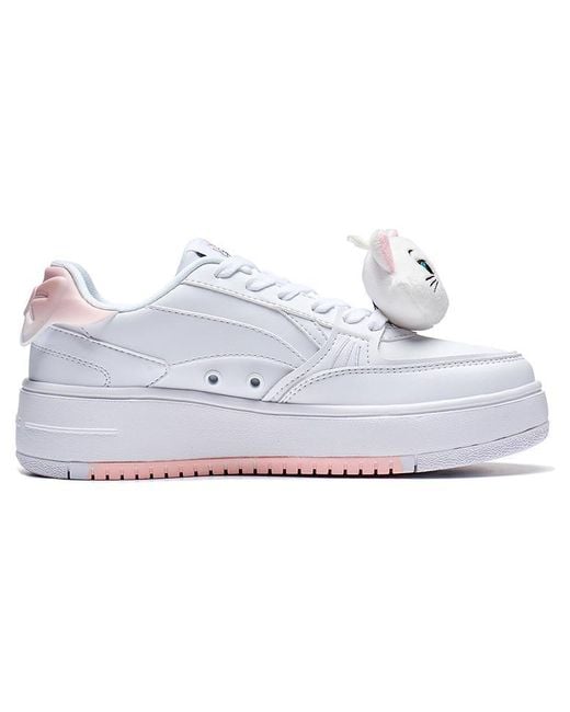 Li-ning White (Wmns) X Disney Skate Shoes 'Marie Cat'