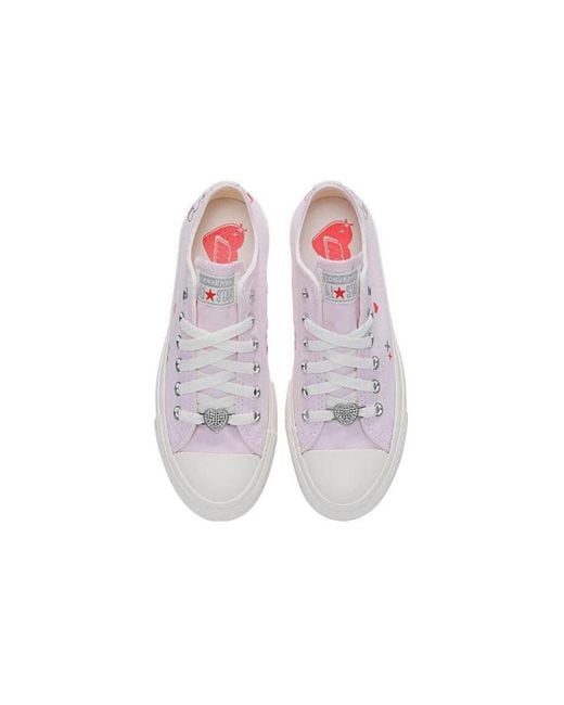 Converse White (Wmns) Chuck Taylor All Star Lift Platform Y2K Heart Low Top 'Pale'