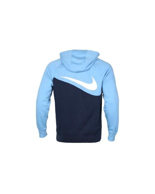 Nike Blue As Sportswear Swoosh Hoodie Fz Ft for men