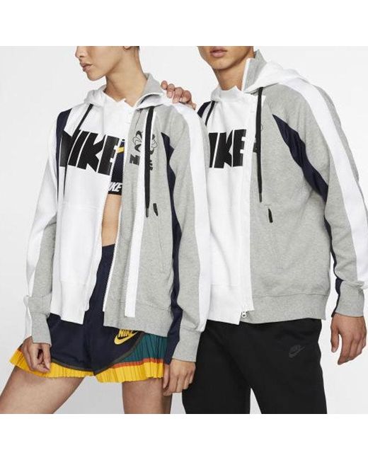 Nike White (Wmns) X Sacai Double-Zip Hoodie 'Obsidian'