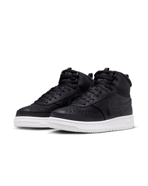 Nike Black Court Vision Mid Winter Phantom' for men