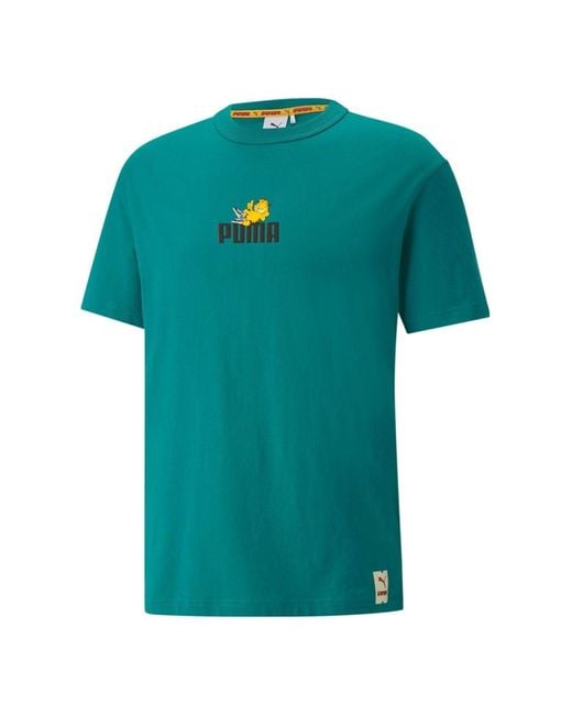 PUMA Green X Garfield Graphic T-Shirt 'Parasailing' for men