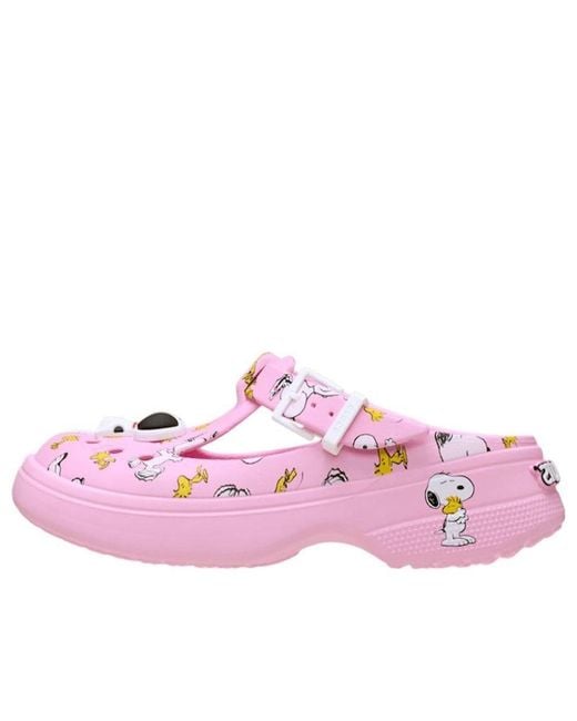 CROCSTM Pink X Peanuts Snoopy Mary Jane Clog 'Peanuts And Woodstock' for men