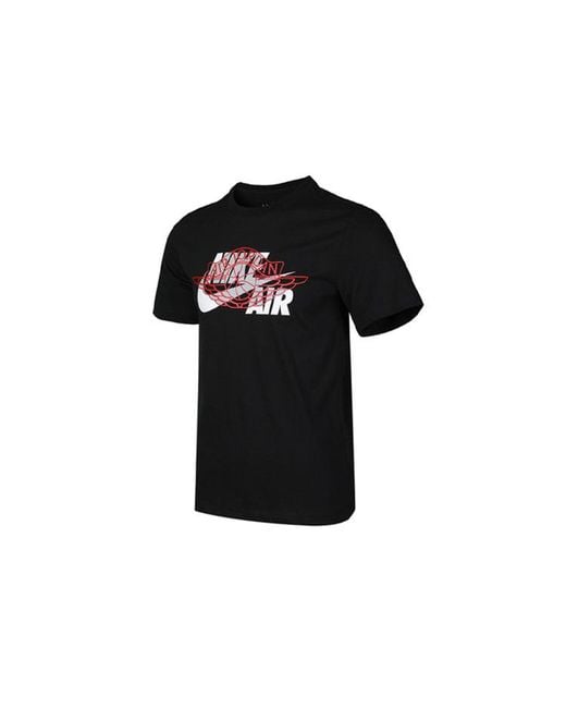 Nike Black Air Wings Round-Neck Short-Sleeve Tee for men
