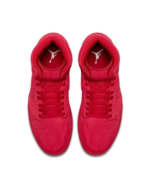 Nike Red 1 Retro High Suede' for men