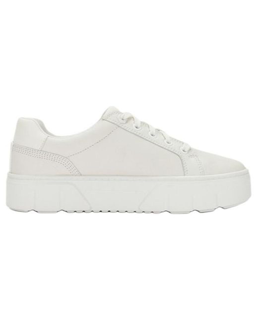 Timberland White Low Lace Up Sneakers