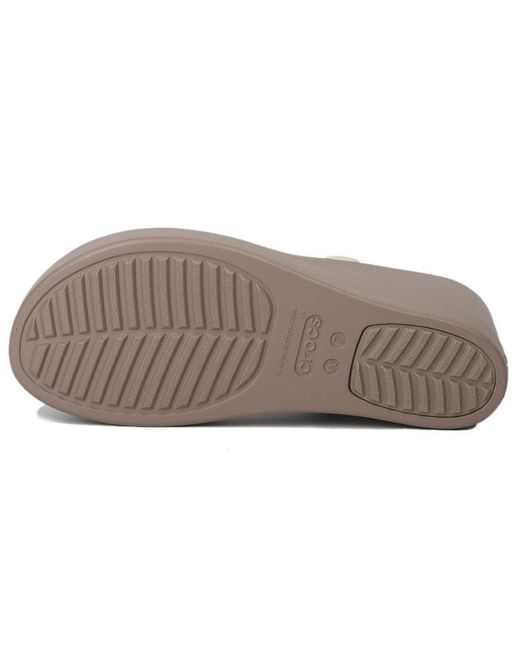 CROCSTM Brown Brooklyn Lightweight Cement Gray Sandals