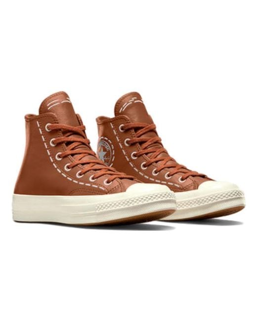 Converse Brown (Wmns) Chuck 70 Bold Stitch High Top