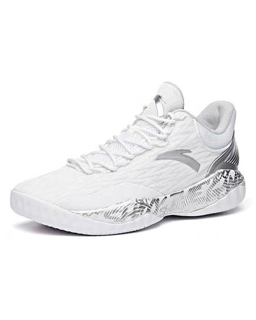 Anta White A-Shock Basketball Shoes for men