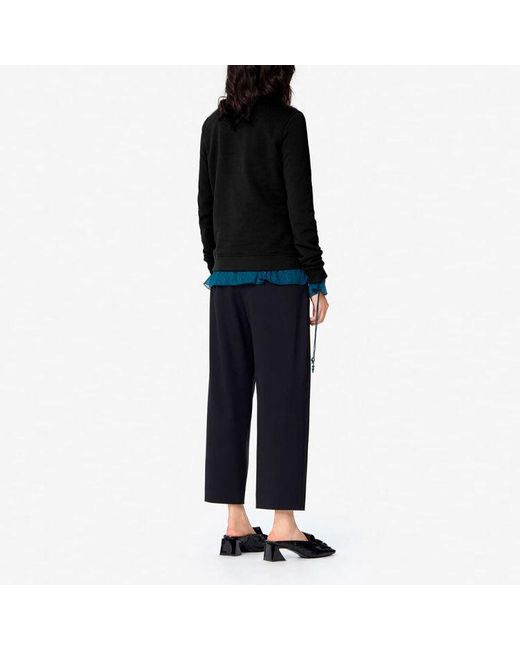 KENZO Blue (Wmns) Embroidered Tiger Head Round Neck Hoodie